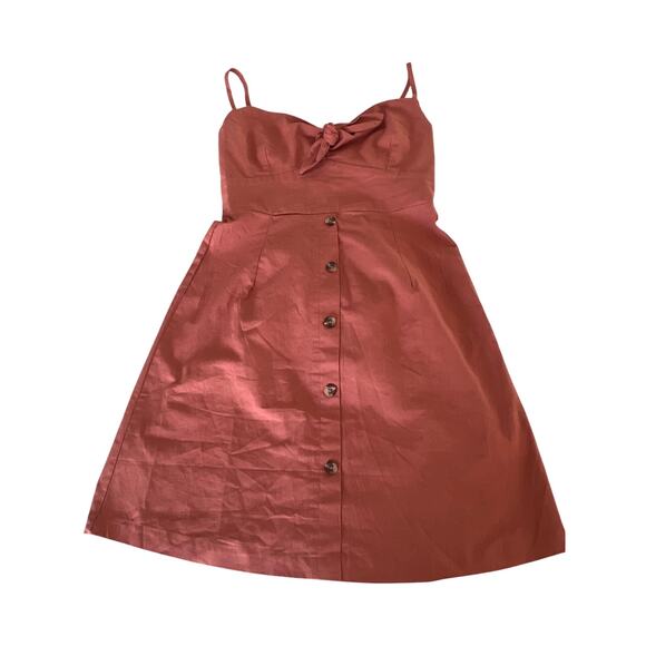 Derek Heart Clay Cotton Sundress Mini Summer Dress Junior Size Small Smocked - Picture 3 of 9